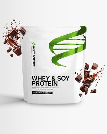 Body Science Whey & Soy Protein – Double Rich Chocolate proteinpulver