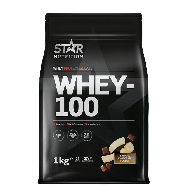 Star Nutrition Whey-100 – Banana Chocolate proteinpulver