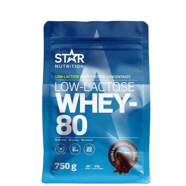 Star Nutrition Whey-80 Low Lactose – Double Rich Chocolate proteinpulver